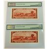 Image 2 : BANK OF CANADA-$2 1954, DEVIL FACE, CONSEC PAIR