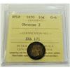 Image 1 : NEWFOUNDLAND-10 CENT 1870 ICCS G6