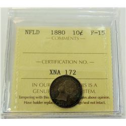 NEWFOUNDLAND-10 CENT 1880 ICCS F15