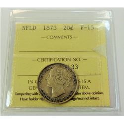 NEWFOUNDLAND-20 CENT 1873 ICCS F15