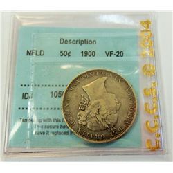 NEWFOUNDLAND-50 CENT 1900 CCCS VF20