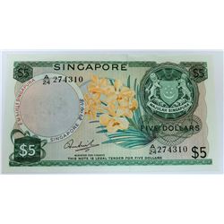 WORLD PAPER-SINGAPORE $5 1972