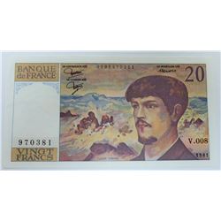 WORLD PAPER-FRANCE 1981 20 FRANC