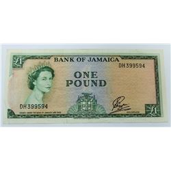 WORLD PAPER-JAMAICA ONE POUND 1960