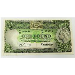 WORLD PAPER-AUSTRALIA ONE POUND  1961-65