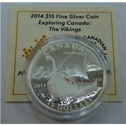 MINT PRODUCT-2014 $15 SILVER, THE VIKINGS