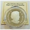 Image 2 : MINT PRODUCT-2012 $20 MAPLE LEAF WITH CRYSTAL RAINDROP