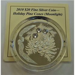 MINT PRODUCT-2010 $20 HOLIDAY PINE CONE WITH CRYSTALS