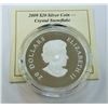 Image 2 : MINT PRODUCT-2009 $20 SILVER SNOWFLAKE WITH CRYSTALS