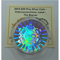 MINT PRODUCT-2014 $20 SILVER INTERCONNECTIONS: THE BEAVER