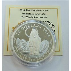 MINT PRODUCT-2014 $20 SILVERWOOLY MAMMOTH
