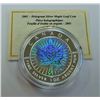 Image 1 : MINT PRODUCT-2001 HOLOGRAM SILVER MAPLE LEAF