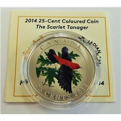 MINT PRODUCT-2014 25 CENT BIRD SERIES: SCARLET TANAGER