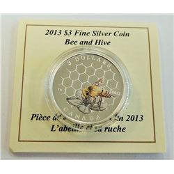 MINT PRODUCT-3013 $3 SILVER BEE & HIVE