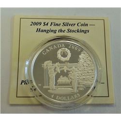 MINT PRODUCT-2009 $4 FINE SILVER: HANGING THE STOCKINGS