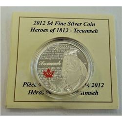 MINT PRODUCT-2012 $4 SILVER TECUMSEH