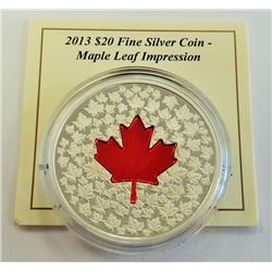 MINT PRODUCT-2013 $20 SILVER MAPLE IMPRESSION