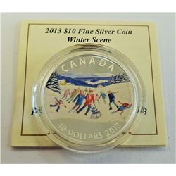 MINT PRODUCT-2013 $10 SILVER WINTER SCENE