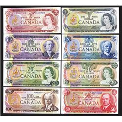 Bank of Canada. 1970s Denomination Set.