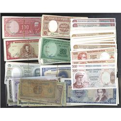 Republica de Chile, 1907-1970's Banknote Assortment.