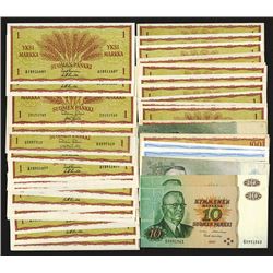 Finlands Bank. 1955, 1957, 1963, 1980 Issues.