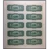 Image 2 : Banque De La Republique D'Haiti, 1919 Provisional Issue Uncut Sheet of 10 Notes