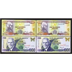Bank of Jamaica. High values.