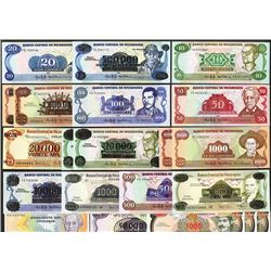 Banco Central de Nicaragua. 1987-1990 Issues.