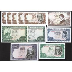 Banco de Espana. 1965-76 Issues.