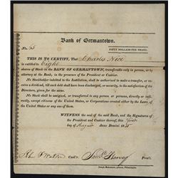 Bank of Germantown, Issued Stock.