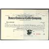 Image 1 : James Converse Cattle Company, ca.1890's Specimen Stock Certificate.