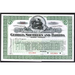 Georgia Southern and Florida Railway Co., ca.1900 Specimen Stock Certificate.
