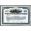 Image 1 : Oregon Shortline Railroad Co. (Boston Certificate) ca.1897 Specimen Stock Certificate.