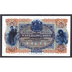 Waterlow & Sons Advertising Banknote.