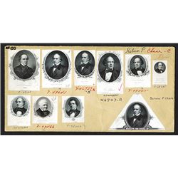 Proof page of Salmon P Chase portraits.