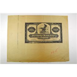 Security Banknote Co. Proof.