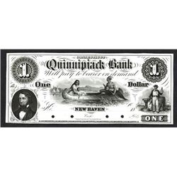 Quinnipiac Bank, 18xx (ca.1850's) Proof Obsolete Banknote.