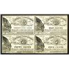 Image 1 : Haverhill Association Uncut Sheet of 4, 1862 Obsolete Scrip Note.