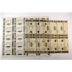 Worthington Ohio Uncut Sheet Pair.