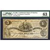 Image 1 : Confederate States of America, 1861, CT-36 Contemporary Counterfeit Banknote.