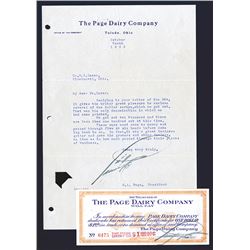 Page Dairy Co., 1 Dollar. 1933.