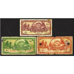 Land Bank of China , Limited, 1931 Banknote Trio.