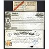 Image 1 : Certificate of Deposit, Portland; Third draft San Francisco and railroad ticket. 1870s.