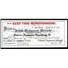 Image 1 : Irish Emigrant Society, 1895 Donation or Deposit Receipt.