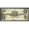 Image 1 : Confederate States. 5 Dollars. 1861.