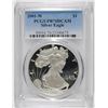 Image 1 : 2001-W PROOF AMERICAN SILVER EAGLE,  PCGS PR-70 DCAM  RARE!!
