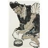 Image 5 : Chinese WC Figure Painting on Paper w/Frame Signed