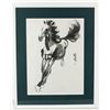 Image 1 : WC Painting Paper w/Frame Signed Beihong 1895-1953