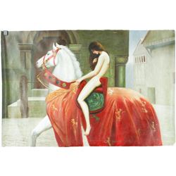 Chinese Oil Painting on Canvas Girl On Horse