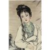 Image 4 : WC Lady Figure on Paper Signed Ren Bonian 1840-95